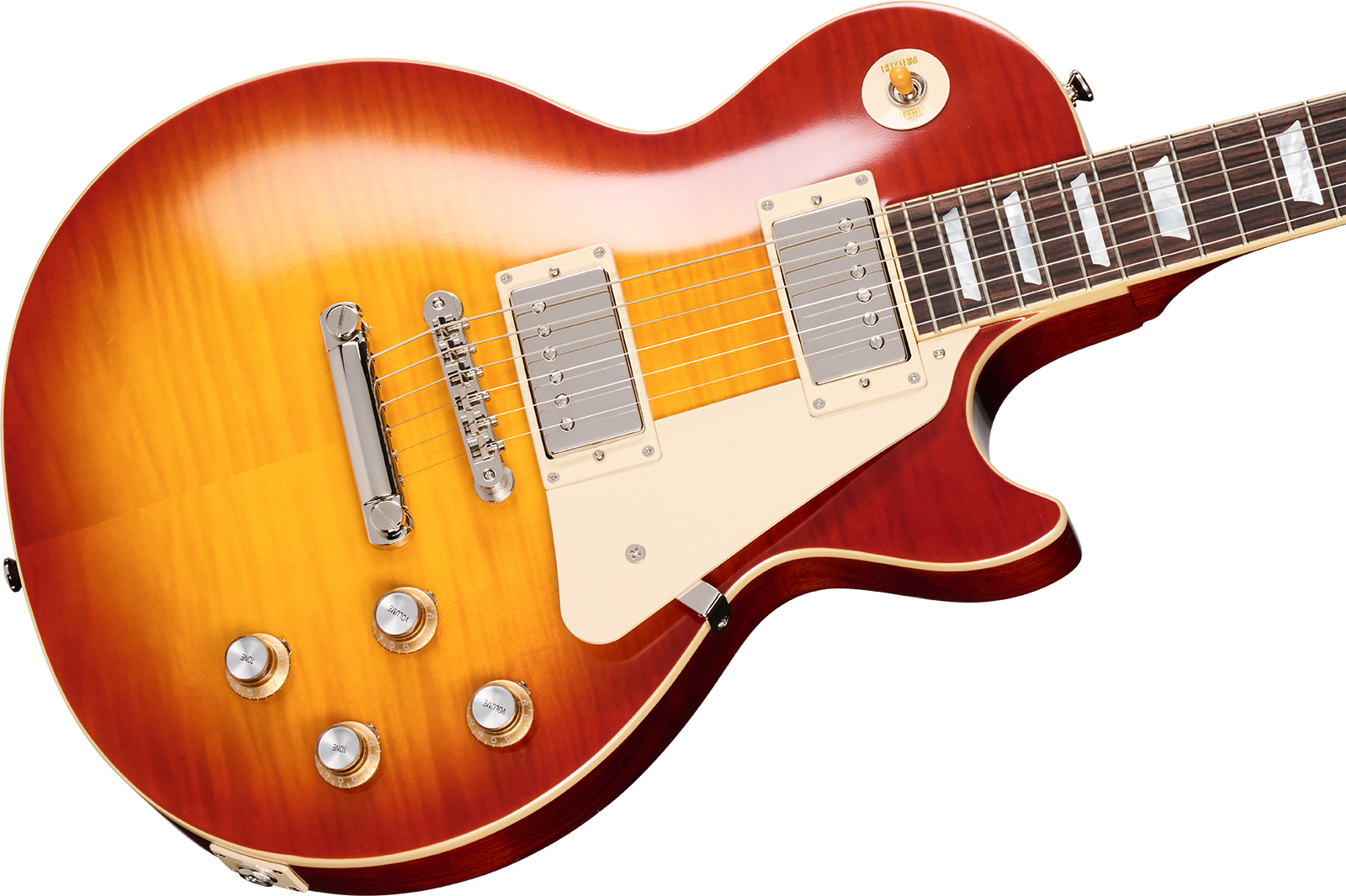 Epiphone Les Paul Standard 1960 Reissue I.b.g.c 2h Gibson Ht Rw - Washed Cherry Sunburst - Enkel gesneden elektrische gitaar - Variation 3