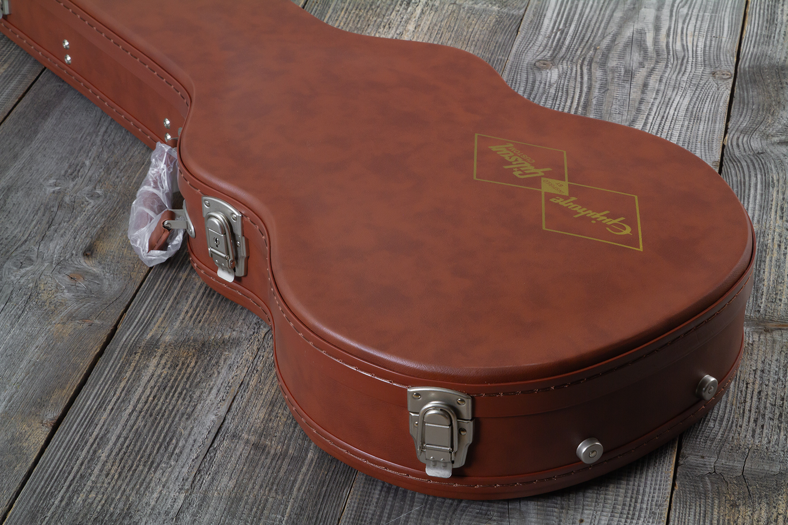 Epiphone Les Paul Standard 1960 Reissue Igc 2h Gibson Ht Rw - Washed Burgundy - Single cut gitaar - Variation 9