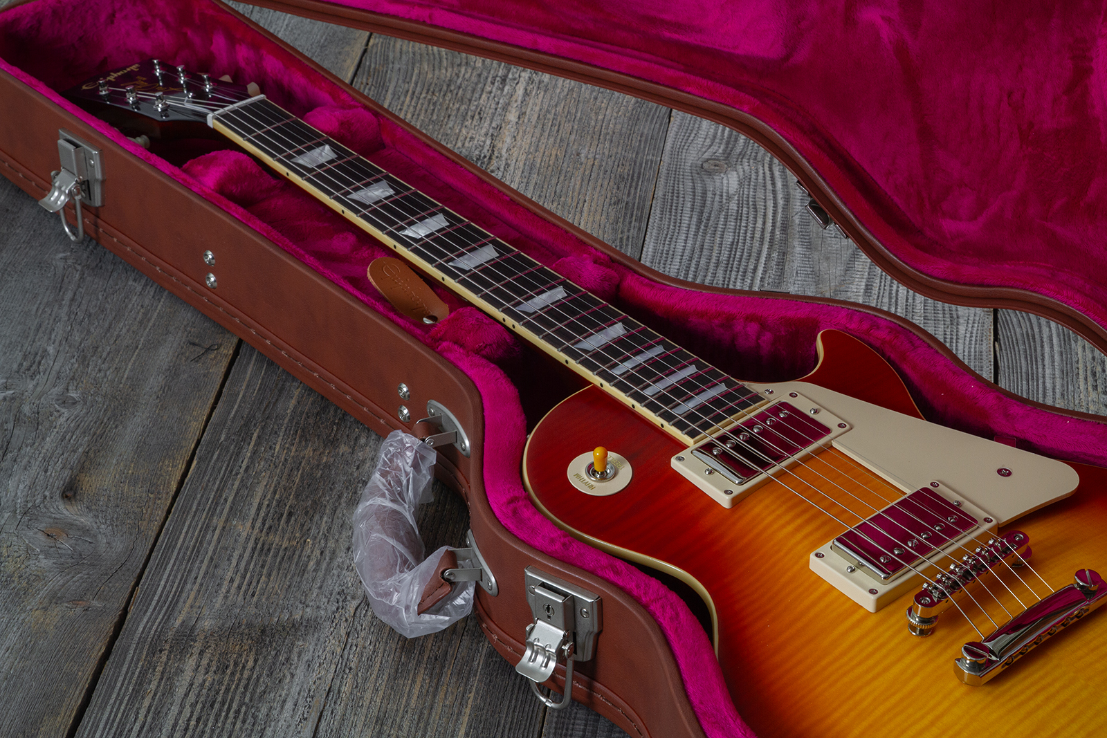 Epiphone Les Paul Standard 1960 Reissue Igc 2h Gibson Ht Rw - Tangerine Burst - Single cut gitaar - Variation 15