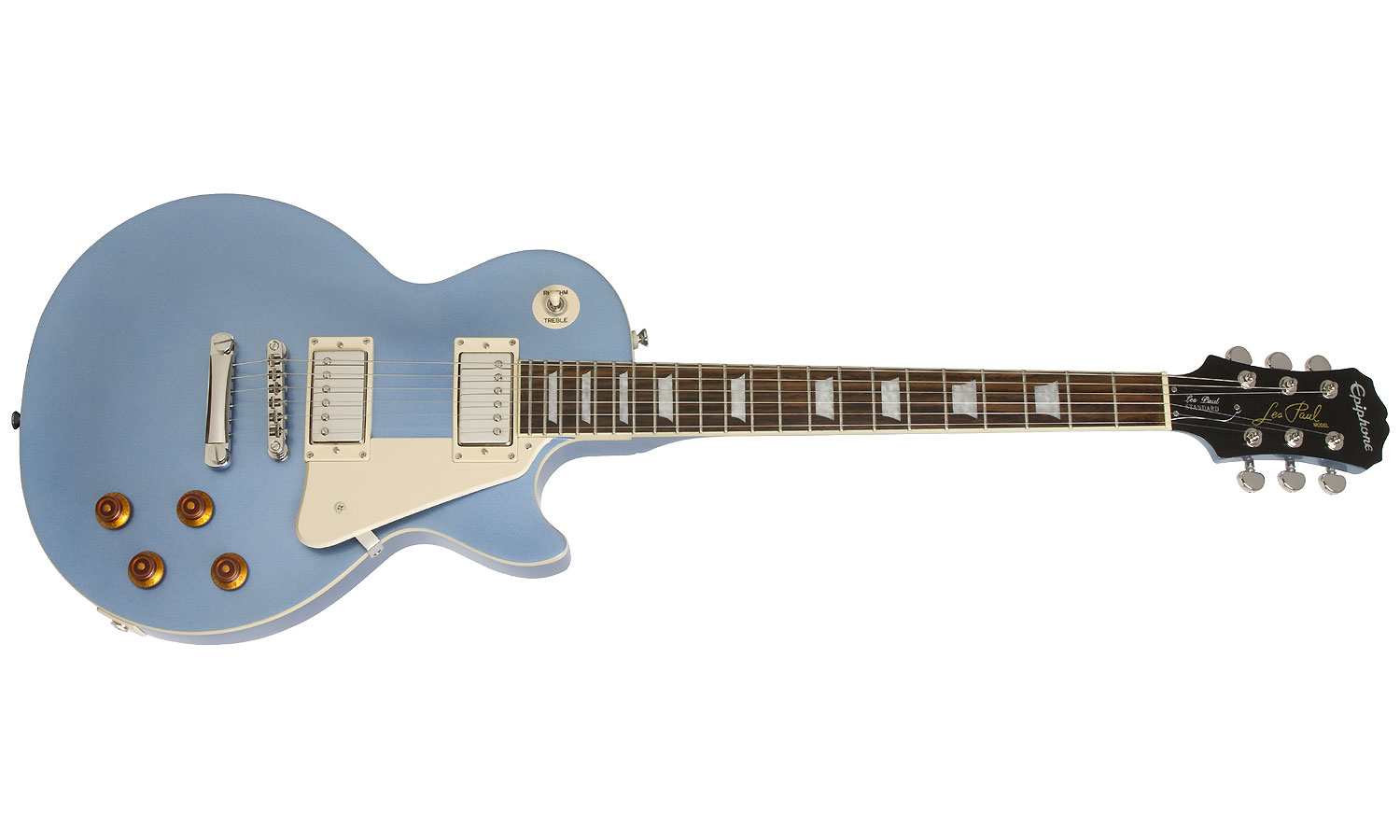Epiphone Les Paul Standard Hh Ht Pf - Pelham Blue - Enkel gesneden elektrische gitaar - Variation 1