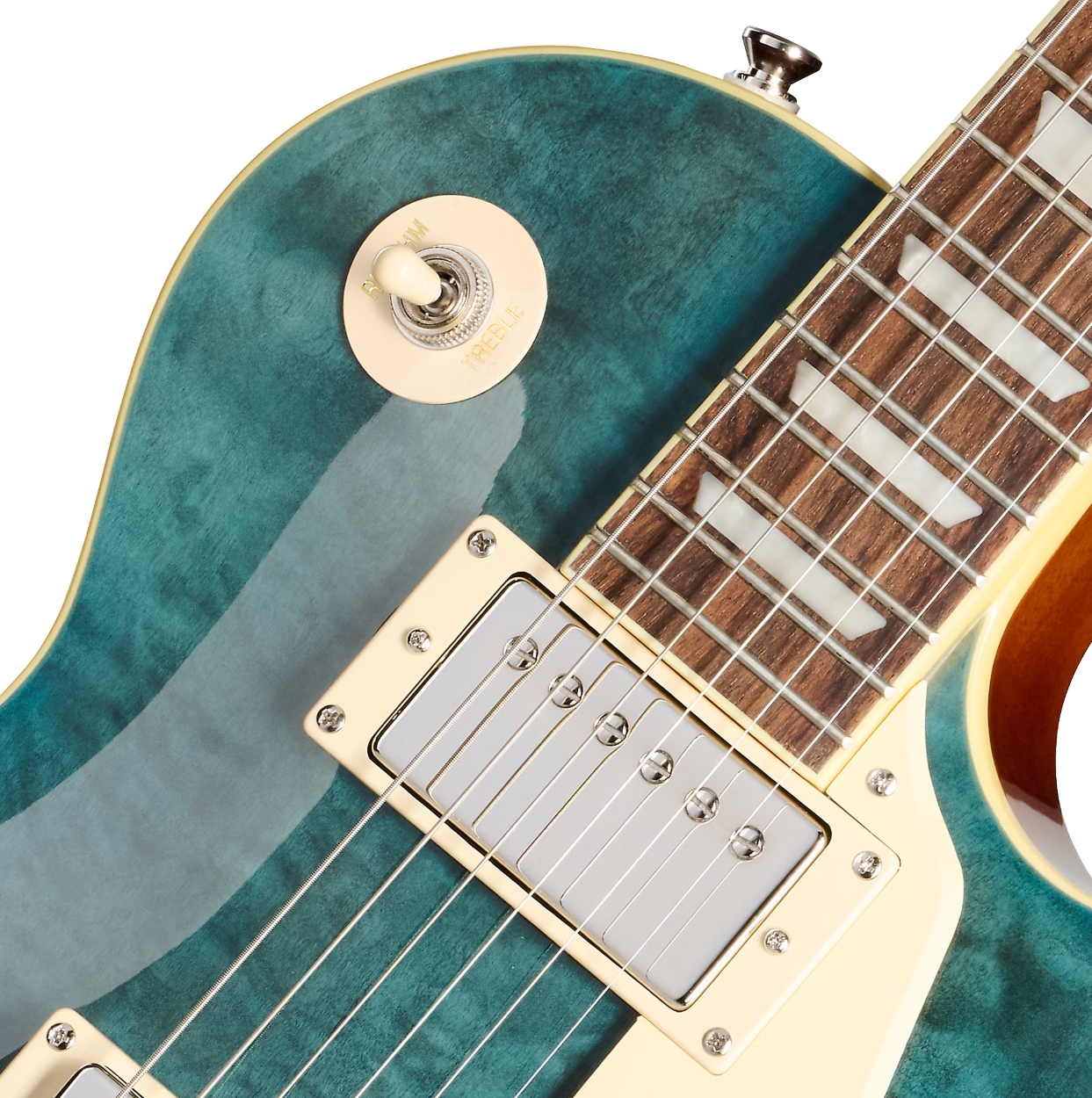 Epiphone Les Paul Standard 60s Quilt Top Ltd Ibg Original 2h Ht Lau - Translucent Blue - Single cut gitaar - Variation 2
