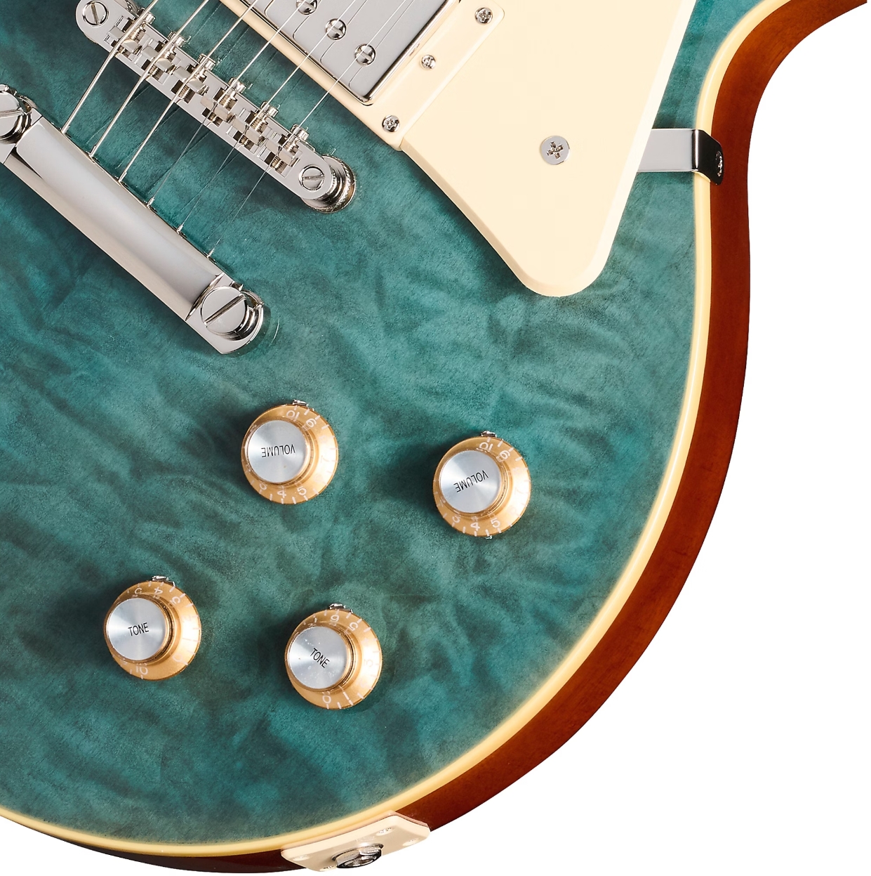 Epiphone Les Paul Standard 60s Quilt Top Ltd Ibg Original 2h Ht Lau - Translucent Blue - Single cut gitaar - Variation 3