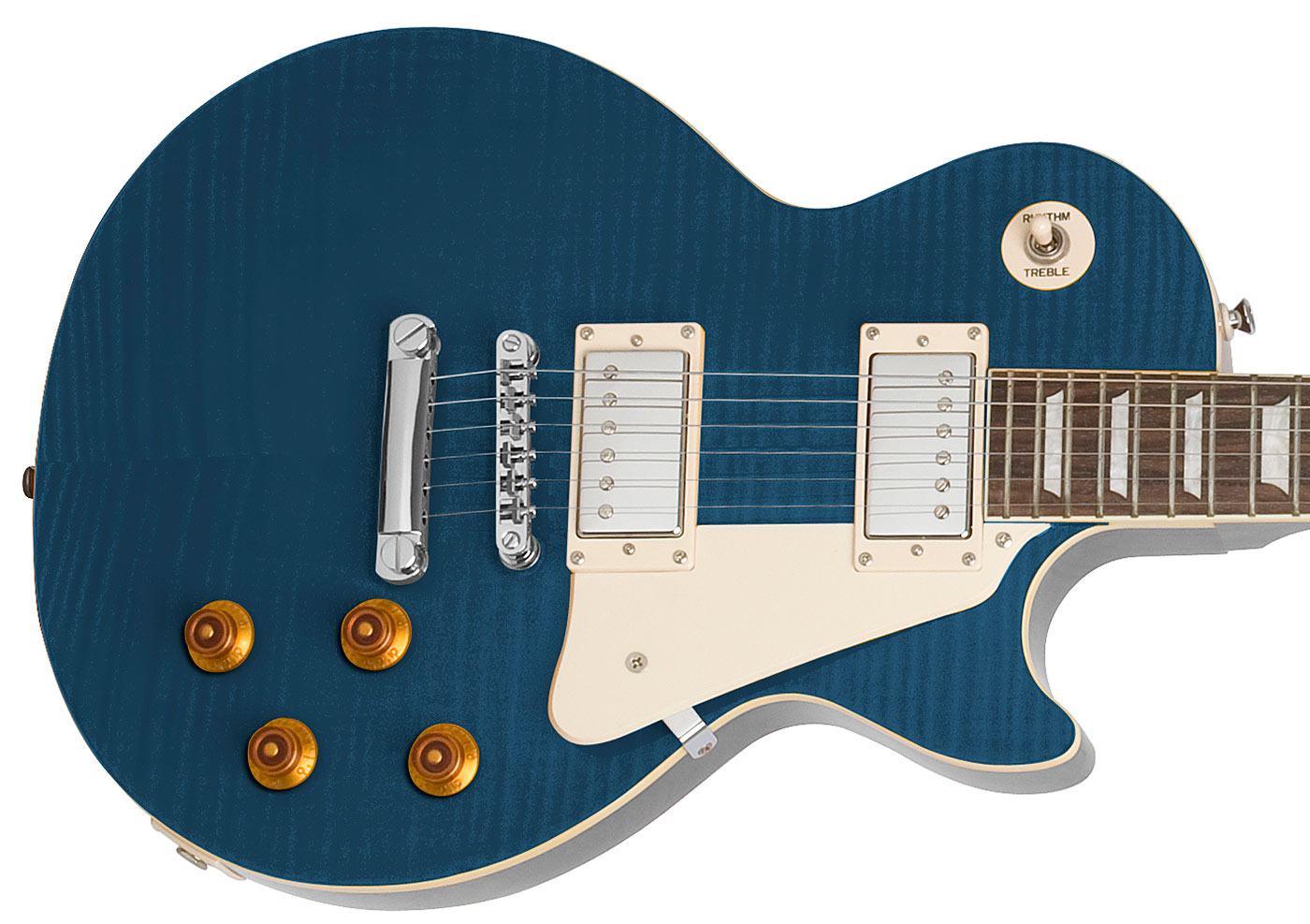 Epiphone Les Paul Standard Plus Top Pro Ch - Trans Blue - Enkel gesneden elektrische gitaar - Variation 2