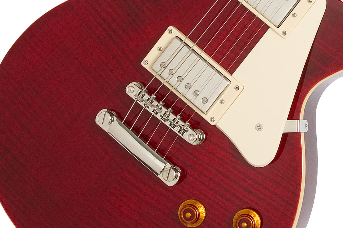 Epiphone Les Paul Standard Plus Top Pro Ch - Wine Red - Enkel gesneden elektrische gitaar - Variation 3