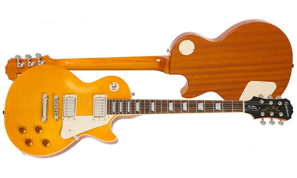Epiphone Les Paul Standard Plus Top Pro Ltd Ch - Antique Natural - Enkel gesneden elektrische gitaar - Variation 1