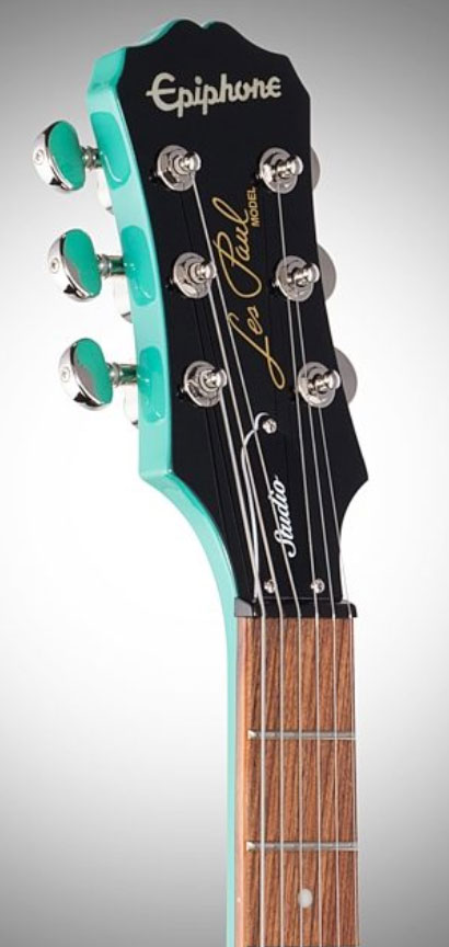 Epiphone Les Paul Studio Hh Ht Pf Ch - Turquoise - Enkel gesneden elektrische gitaar - Variation 4