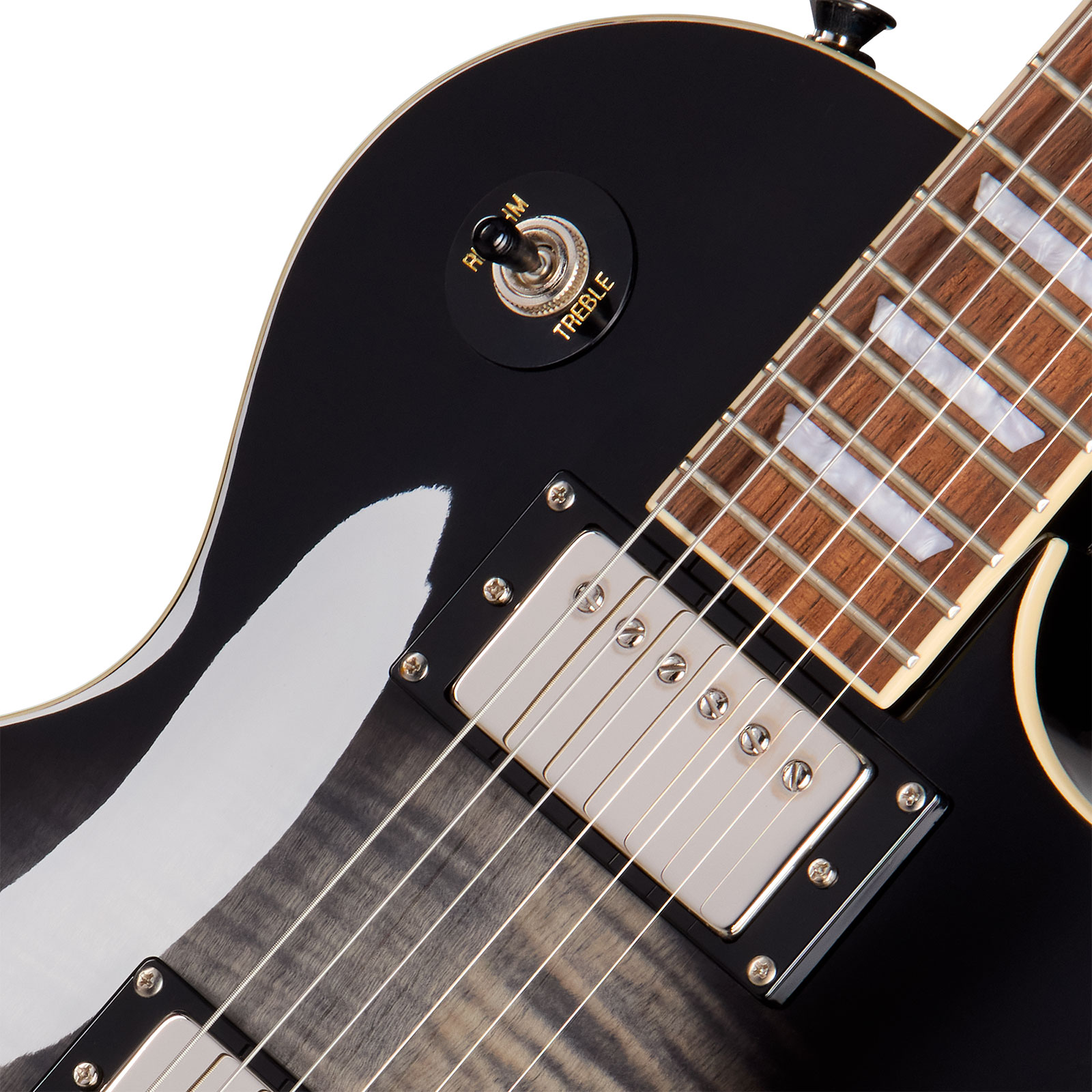 Epiphone Les Paul Tribute Plus Lh Gaucher Ibg 2h Ht Rw - Ebony Burst - Single cut gitaar - Variation 2