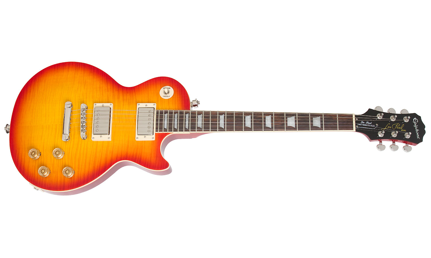 Epiphone Les Paul Tribute Plus Outfit Ch - Faded Cherry - Enkel gesneden elektrische gitaar - Variation 1