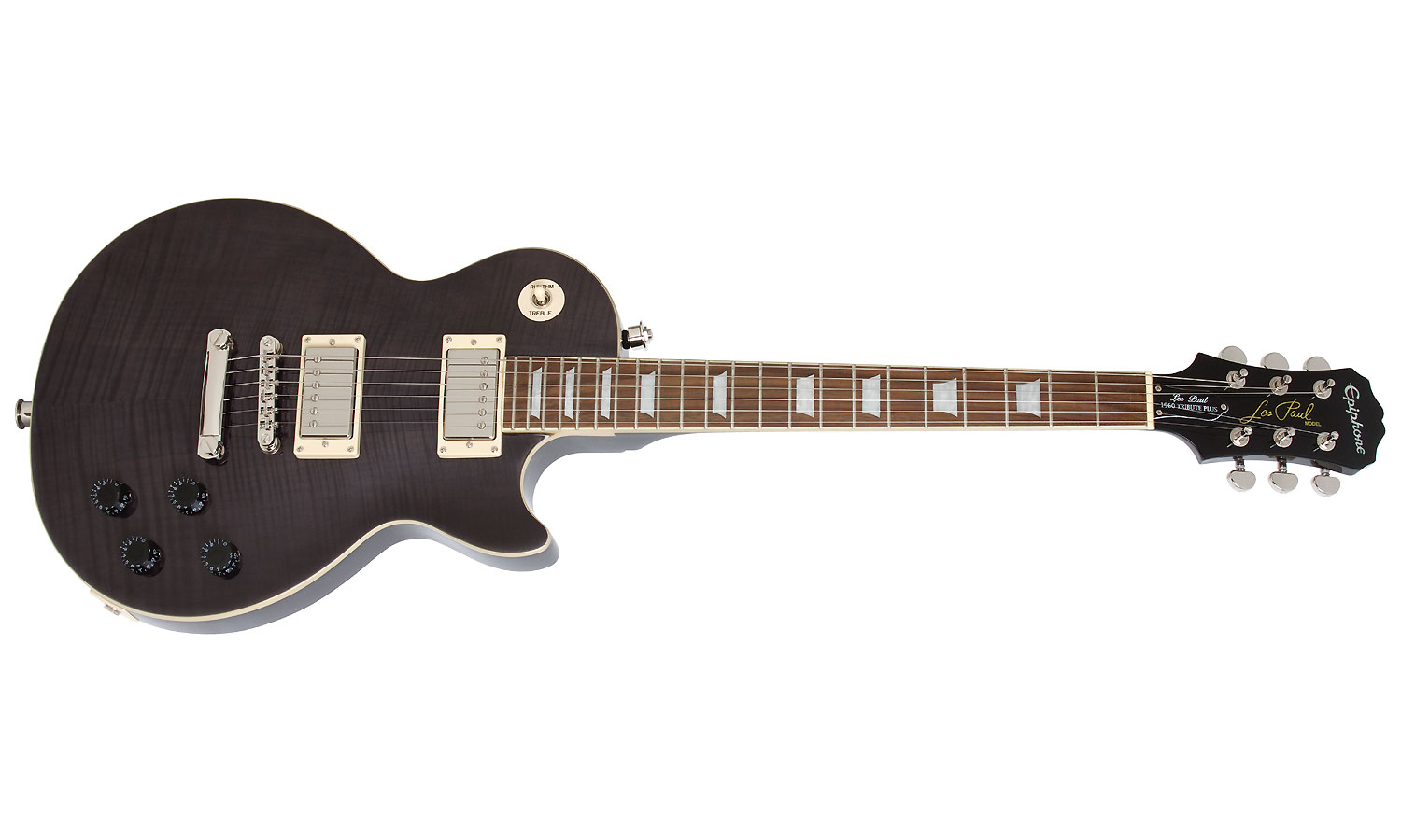 Epiphone Les Paul Tribute Plus Outfit Ch - Midnight Ebony - Enkel gesneden elektrische gitaar - Variation 1
