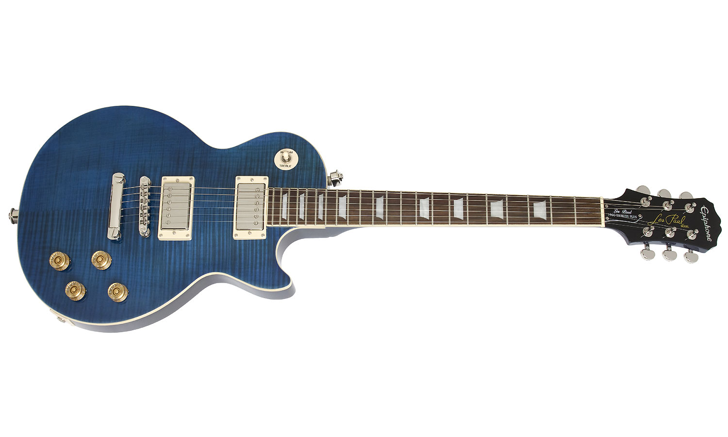 Epiphone Les Paul Tribute Plus Outfit Ch - Midnight Sapphire - Enkel gesneden elektrische gitaar - Variation 1