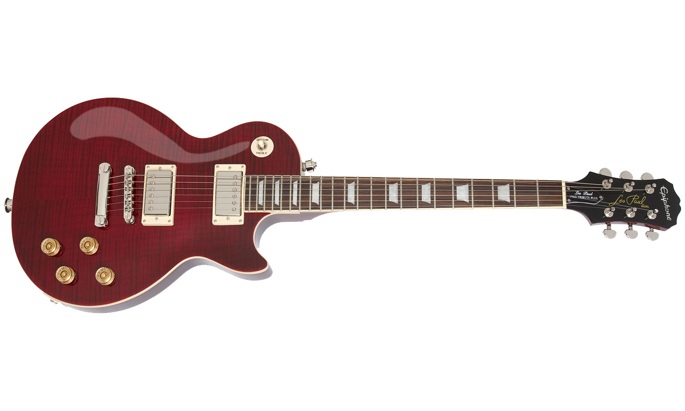 Epiphone Les Paul Tribute Plus Outfit Ch - Black Cherry - Enkel gesneden elektrische gitaar - Variation 1