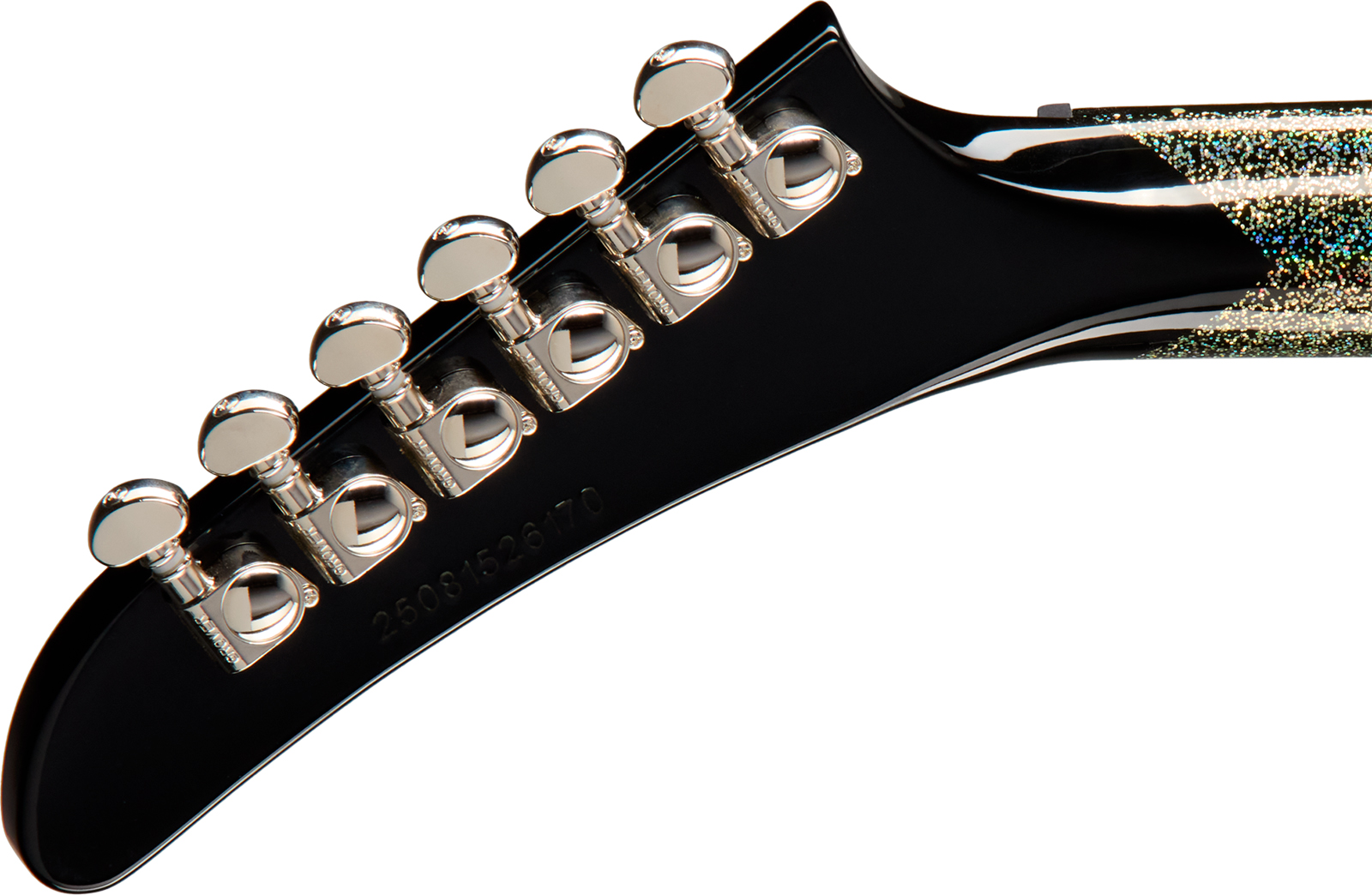Epiphone Lzzy Hale Explorer Custom Signature 2h Ht Eb - Black Diamond Holographic Sparkle - Metal elektrische gitaar - Variation 5