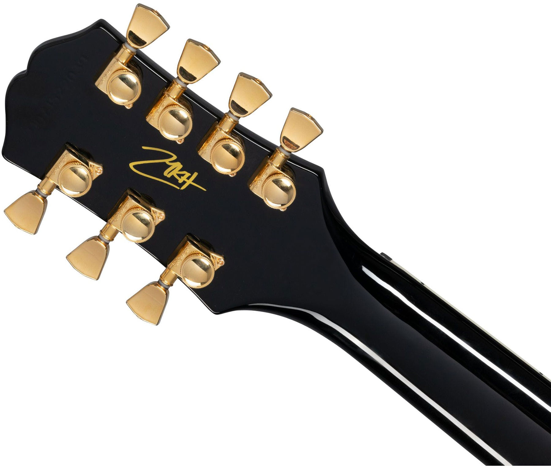 Epiphone Matt Heafy Les Paul Custom Origins 7c Gaucher Signature 2h Fishman Fluence Custom Ht Eb - Ebony - Linkshandige elektrische gitaar - Variation