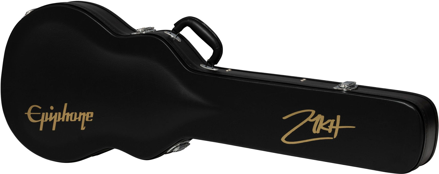 Epiphone Matt Heafy Les Paul Custom Origins 7c Gaucher Signature 2h Fishman Fluence Custom Ht Eb - Ebony - Linkshandige elektrische gitaar - Variation