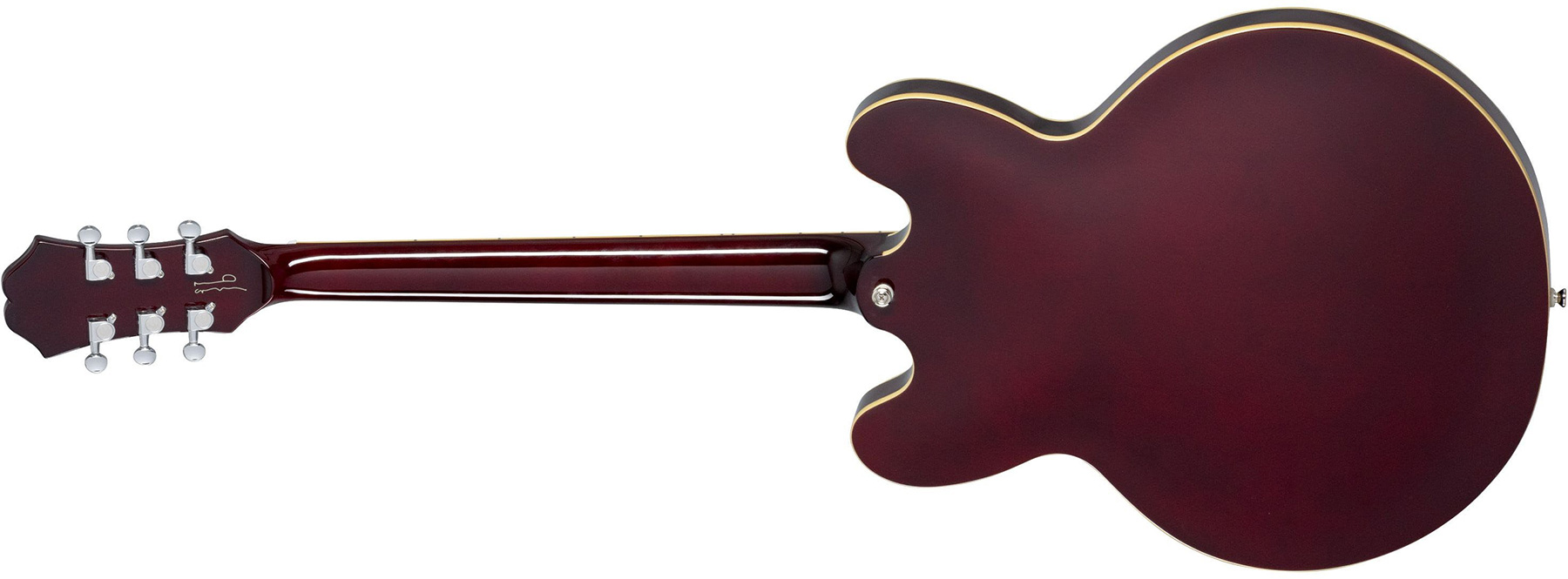 Epiphone Noel Gallagher Riviera 2h Ht Lau +etui - Dark Wine Red - Semi hollow elektriche gitaar - Variation 1