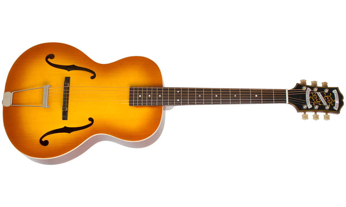 Epiphone Olympic Masterbilt Century Archtop Epicea Acajou 2016 - Honey Burst - Elektro-akoestische gitaar - Variation 1