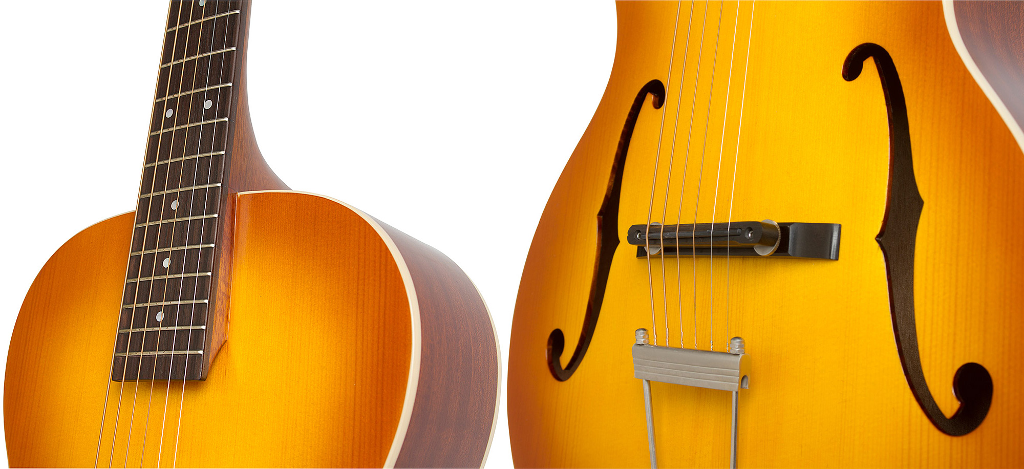 Epiphone Olympic Masterbilt Century Archtop Epicea Acajou 2016 - Honey Burst - Elektro-akoestische gitaar - Variation 3