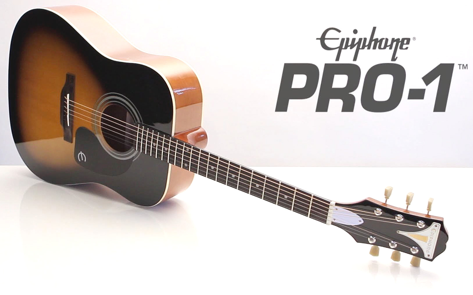 Epiphone Pro-1 Acoustic Dreadnought Epicea Acajou 2016 - Vintage Sunburst - Westerngitaar & electro - Variation 2