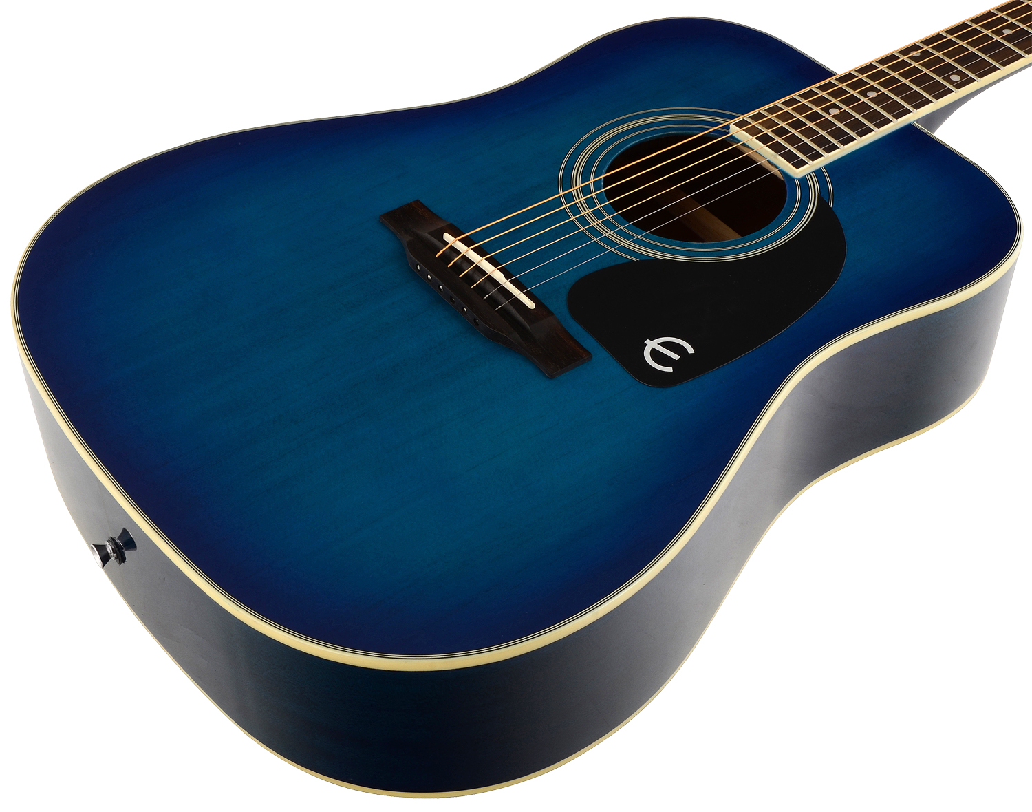 Epiphone Pro-1 Plus Acoustic Dreadnought Epicea Acajou - Translucent Blue - Westerngitaar & electro - Variation 1