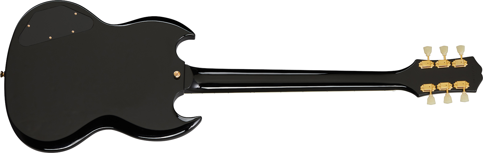 Epiphone Sg Custom Lh Gaucher 2h Ht Eb - Ebony - Linkshandige elektrische gitaar - Variation 1