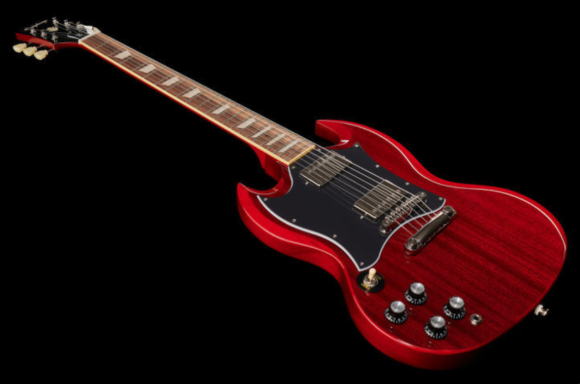 Epiphone Sg Standard Gaucher 2h Ht Lau - Cherry - Linkshandige elektrische gitaar - Variation 1