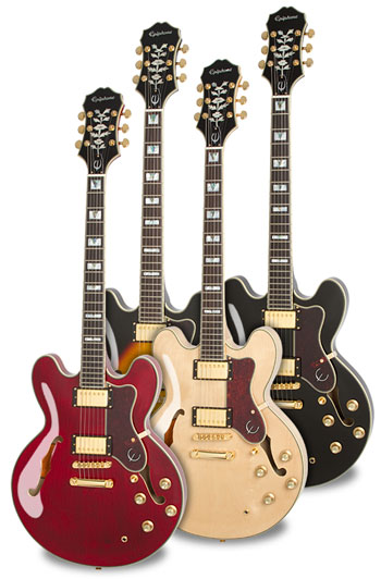 Epiphone Sheraton Ii Pro 2018 2h Ht Pf - Ebony - Semi hollow elektriche gitaar - Variation 5