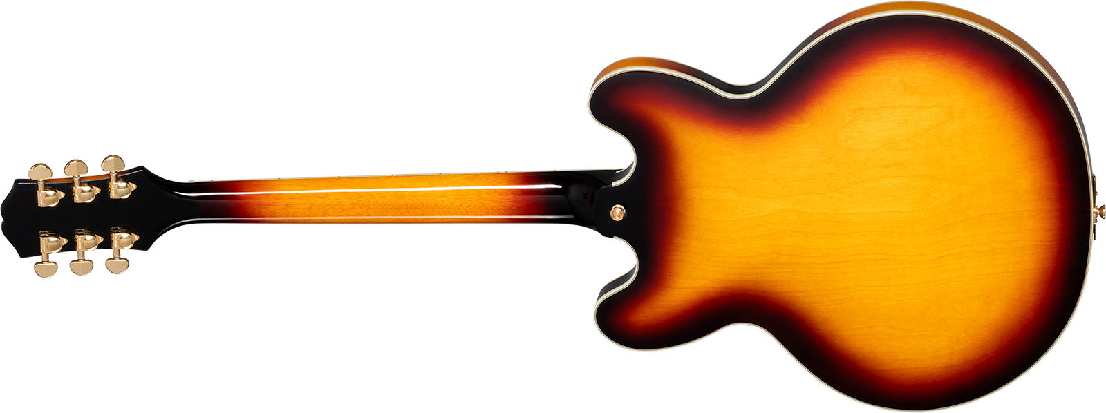 Epiphone Sheraton Lh Original Archtops Gaucher 2mh Ht Rw - Vintage Sunburst - Semi hollow elektriche gitaar - Variation 1