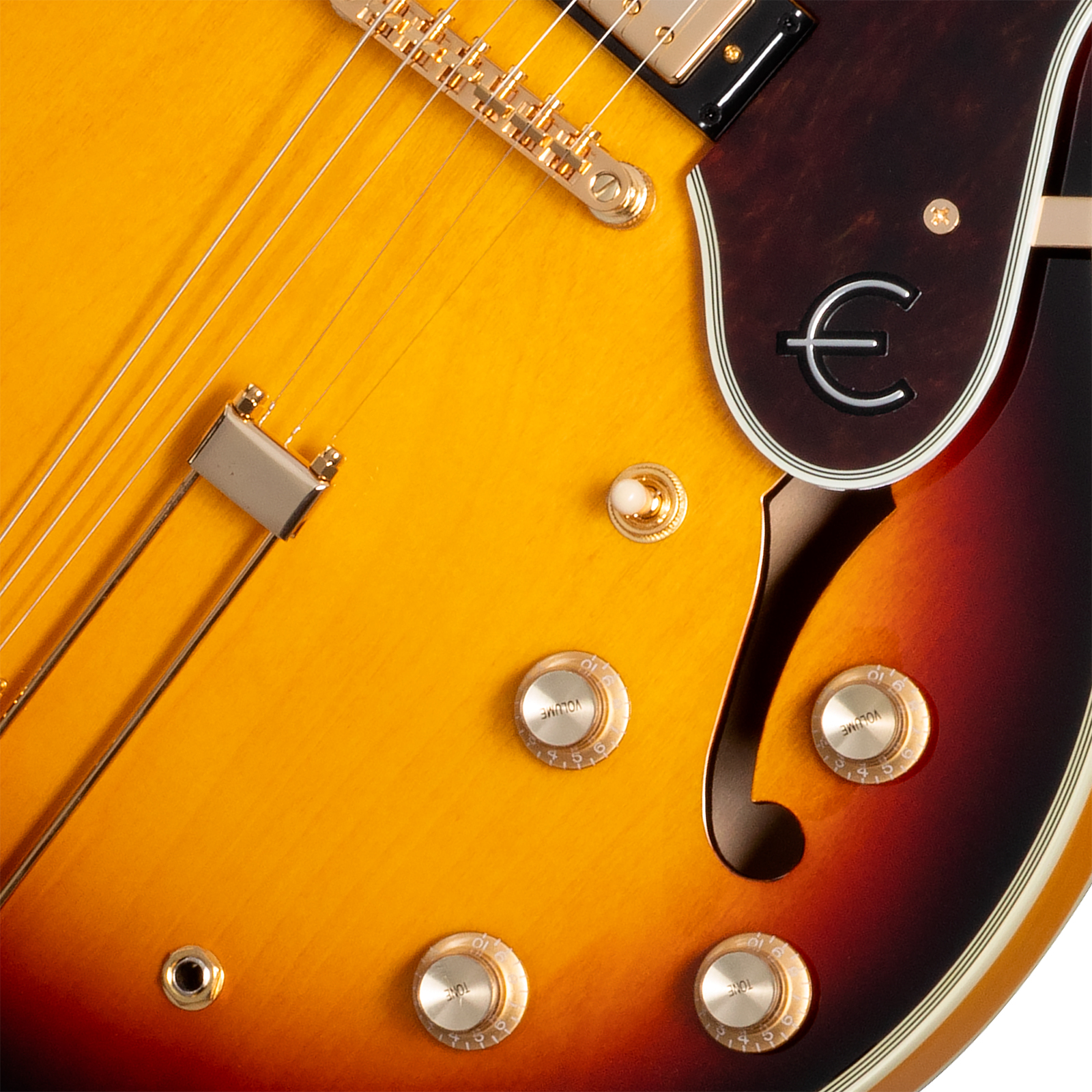 Epiphone Sheraton Lh Original Archtops Gaucher 2mh Ht Rw - Vintage Sunburst - Semi hollow elektriche gitaar - Variation 3