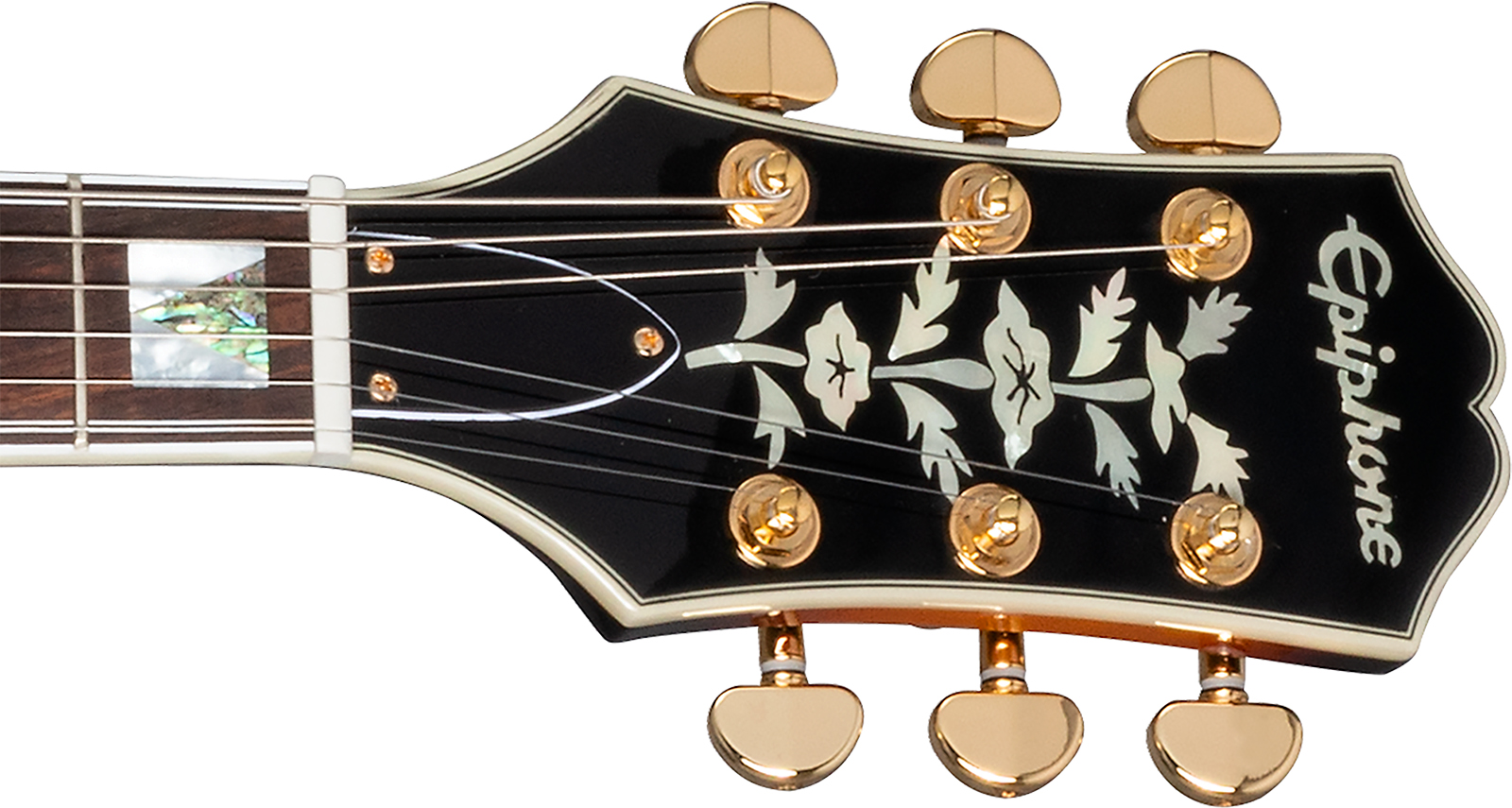 Epiphone Sheraton Lh Original Archtops Gaucher 2mh Ht Rw - Vintage Sunburst - Semi hollow elektriche gitaar - Variation 4
