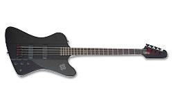 Epiphone Thunderbird-iv Goth Bh - Pitch Black - Solid body elektrische bas - Variation 1