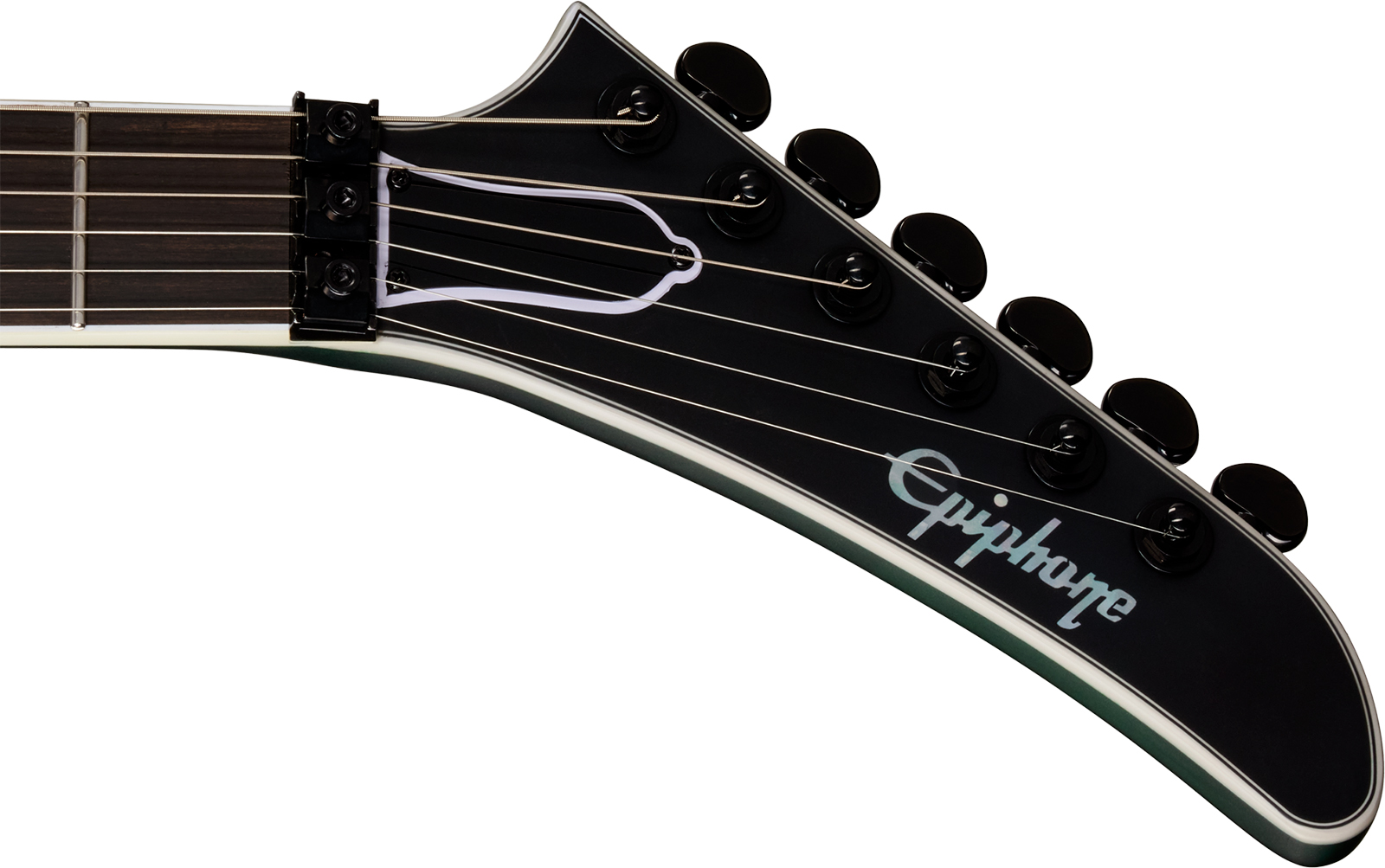 Epiphone Victory Prophecy Modern 2h Fishman Fluence Ht Eb - Aqua Smoke Satin - Elektrische gitaar in Strat vorm - Variation 4