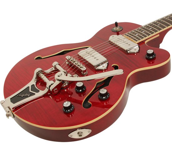 Epiphone Wildkat Ltd Bigsby - Wine Red - Semi hollow elektriche gitaar - Variation 2