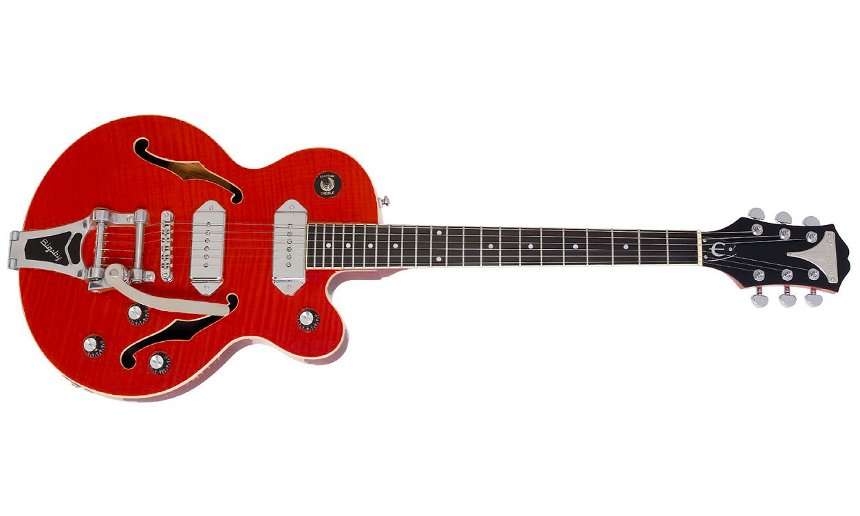 Epiphone Wildkat Ltd Bigsby - Wine Red - Semi hollow elektriche gitaar - Variation 1