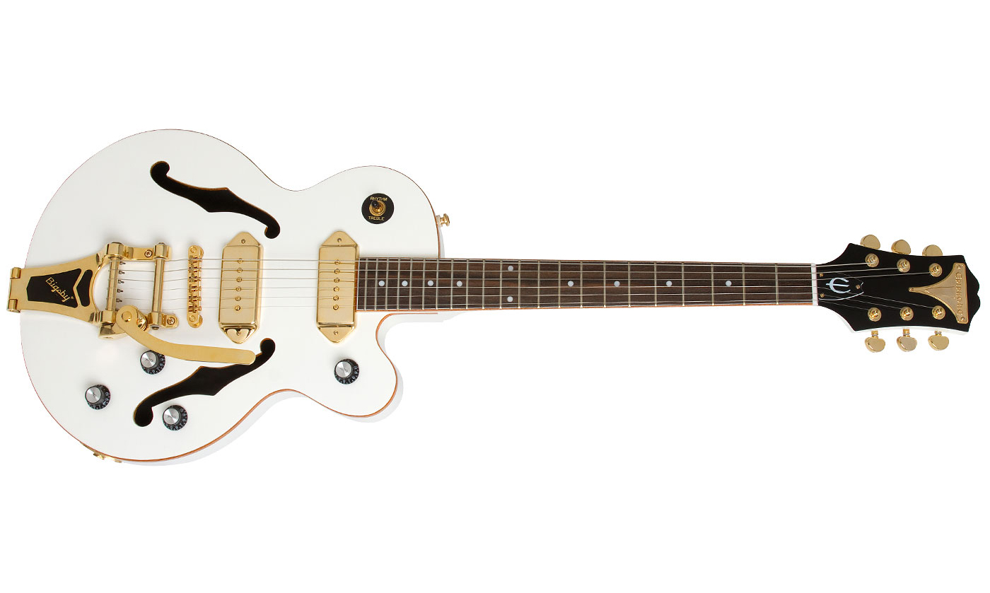 Epiphone Wildkat Royale Gh - Pearl White - Semi hollow elektriche gitaar - Variation 1