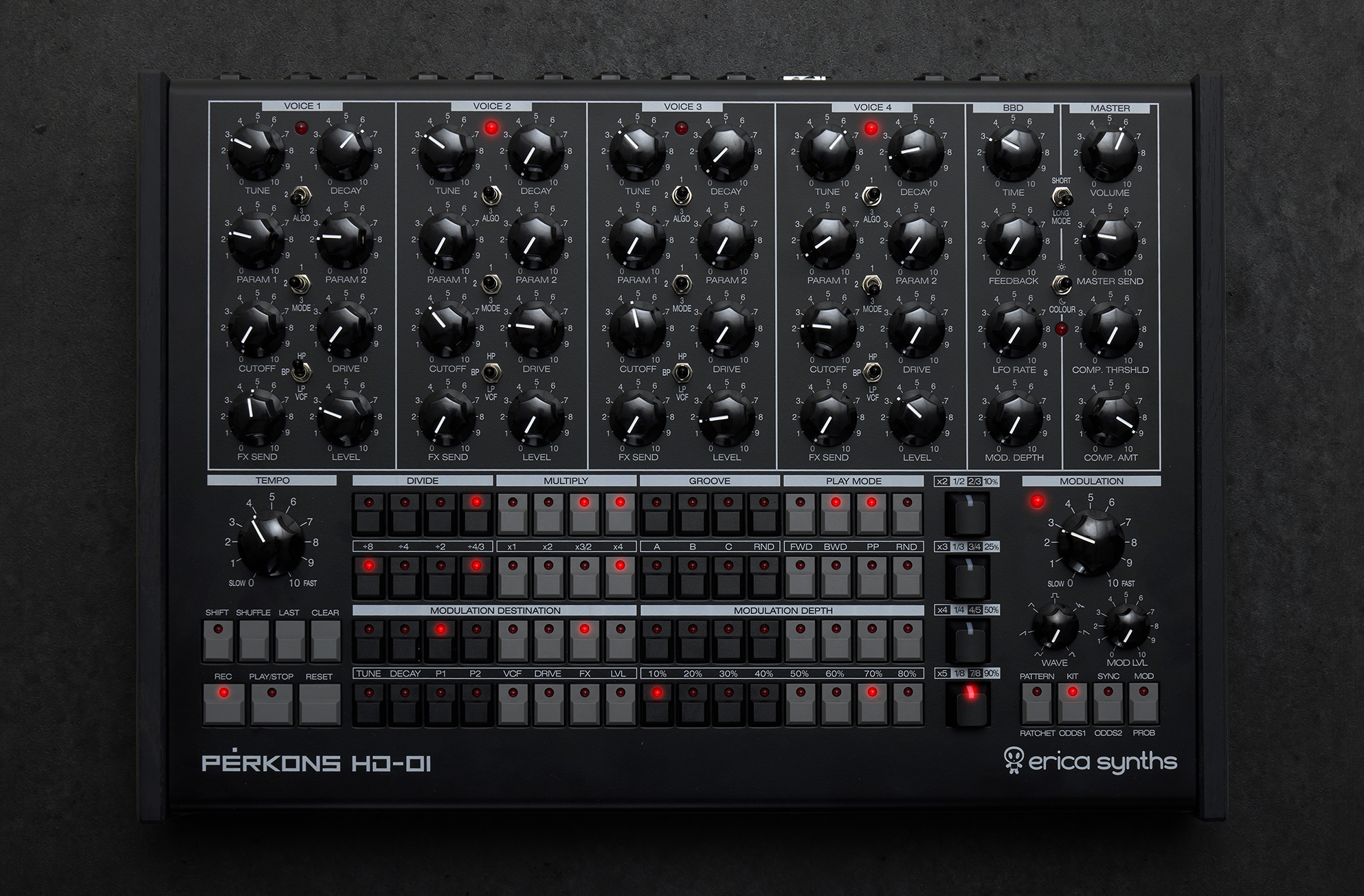 Erica Synths Perkons Hd-01 Black - Drummachine - Main picture