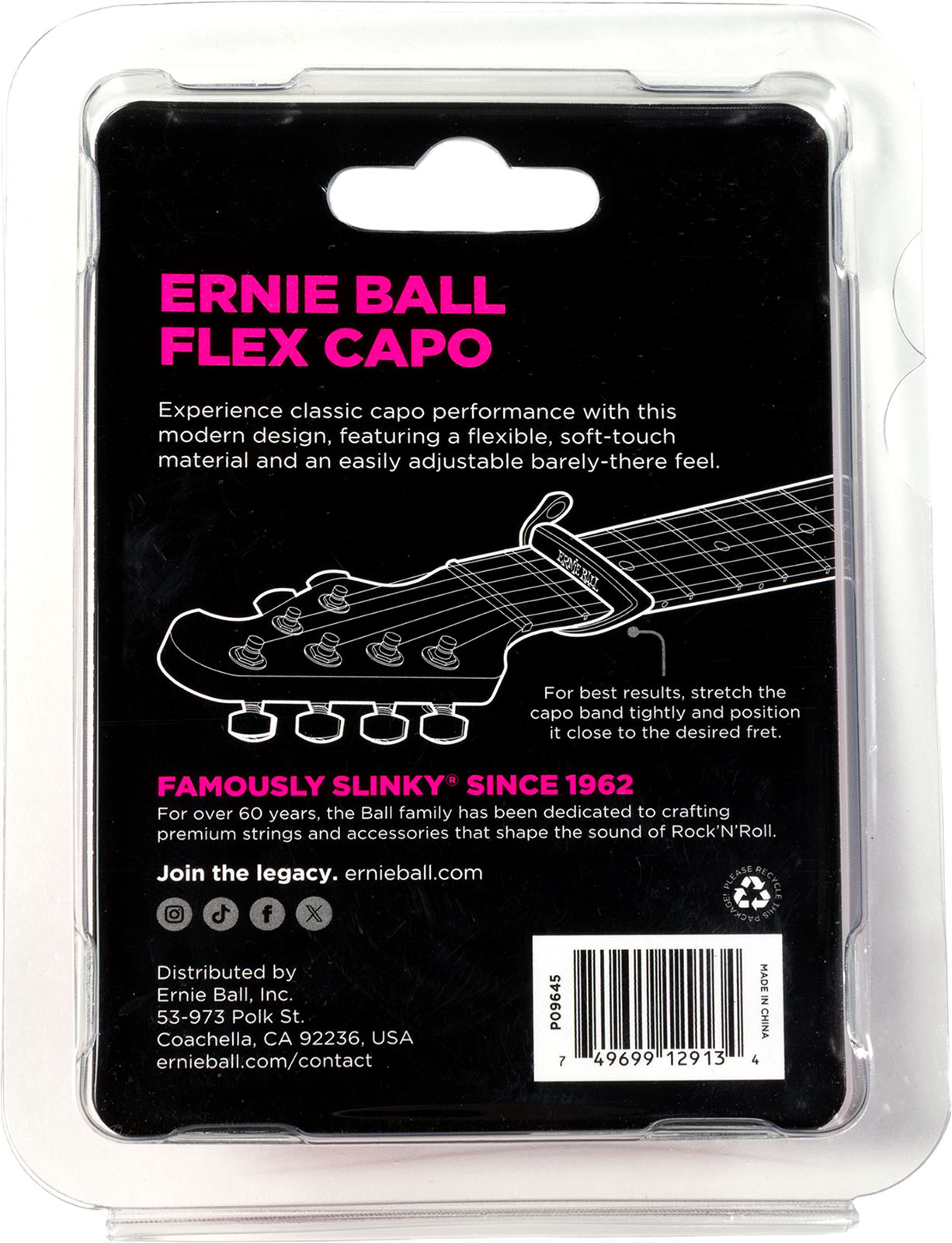 Ernie Ball Capodastre Flex Noir - Capo - Variation 3