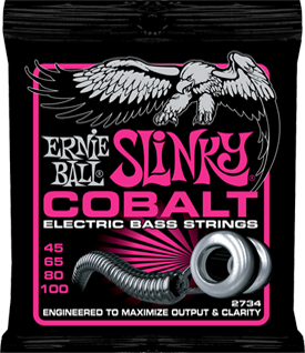Ernie Ball Jeu De 4 Cordes Bass (4) 2734 Slinky Cobalt 45-100 - Elektrische bassnaren - Main picture