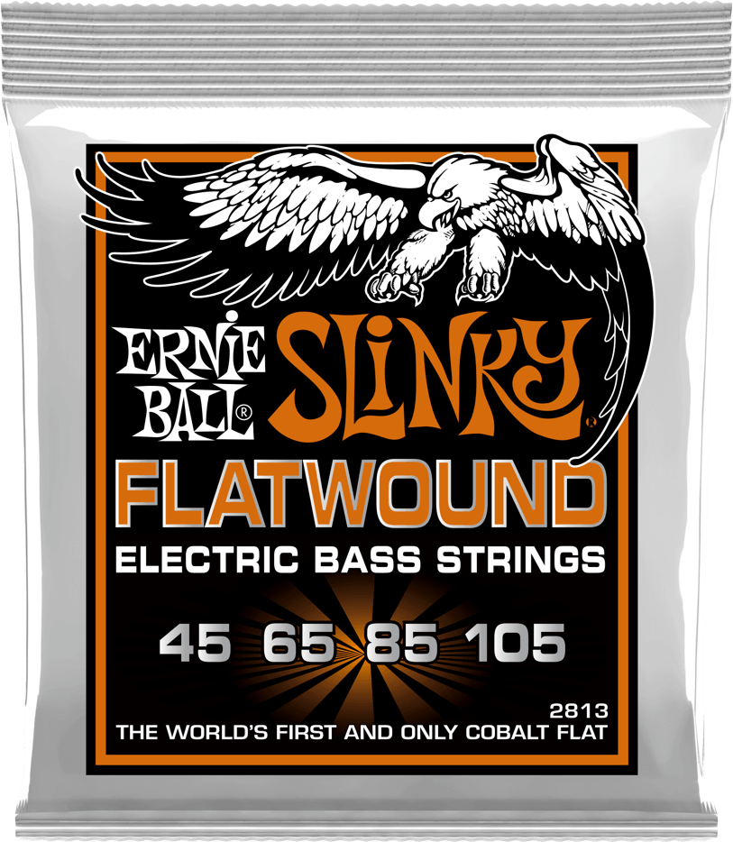 Ernie Ball Jeu De 4 Cordes Bass (4) 2813 Slinky Flatwound 45-105 - Elektrische bassnaren - Main picture