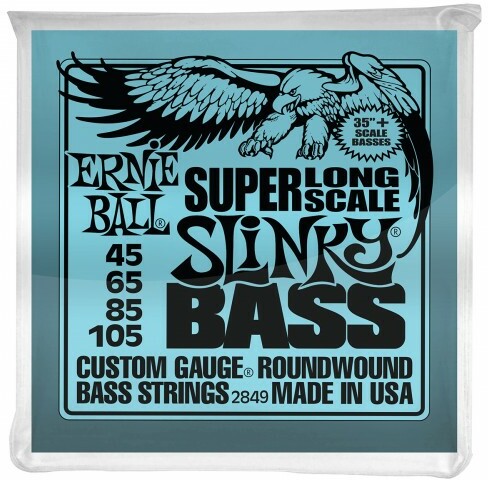 Ernie Ball Jeu De 4 Cordes Bass (4) 2849 Slinky Super Long Scale 45-105 - Elektrische bassnaren - Main picture