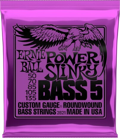 Ernie Ball Jeu De 5 Cordes Bass (5) 2821 Power Slinky 50-135 - Elektrische bassnaren - Main picture