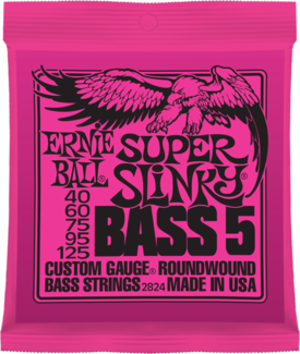 Ernie Ball Jeu De 5 Cordes Bass (5)  2824 Super Slinky 40-125 - Elektrische bassnaren - Main picture