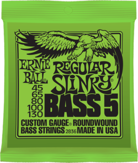 Ernie Ball Jeu De 5 Cordes Bass (5) 2836 Regular Slinky 45-130 - Elektrische bassnaren - Main picture