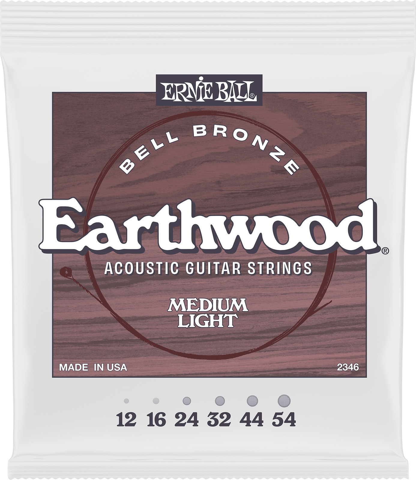 Ernie Ball Jeu De 6 Cordes Earthwood Bell Bronze Medium Light 12-54 - Elektrische gitaarsnaren - Main picture