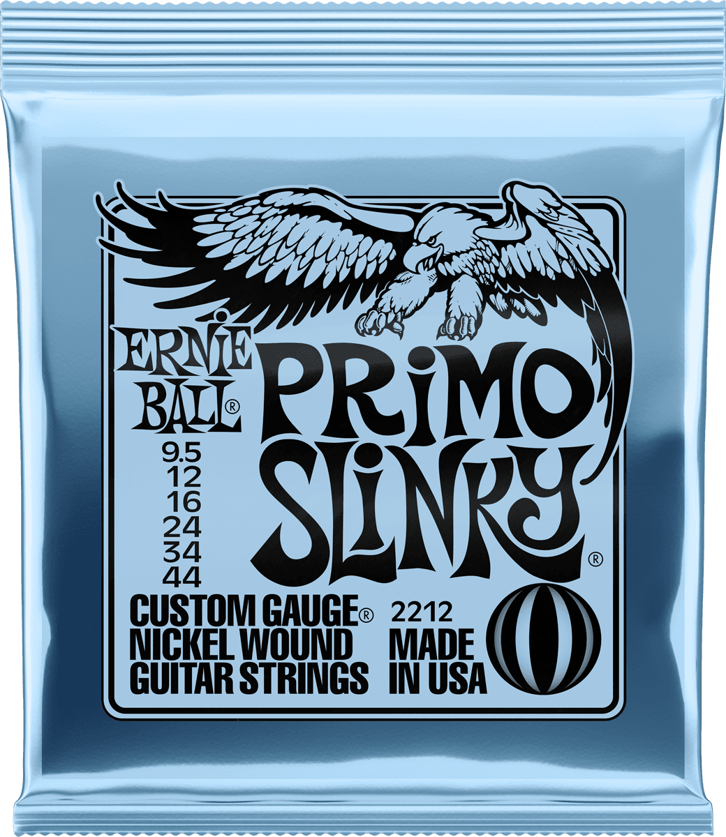 Ernie Ball Electric (6) 2212 Primo Slinky 9,5-44 - Elektrische gitaarsnaren - Main picture