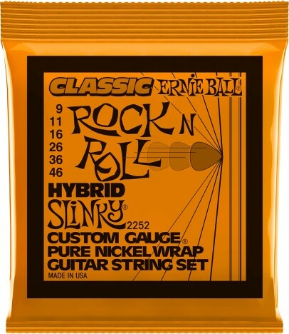 Ernie Ball Jeu De 6 Cordes Electric (6) 2252 Classic Rock N Roll Hybrid Slinky 9-46 - Elektrische gitaarsnaren - Main picture