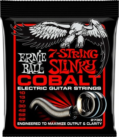 Ernie Ball Jeu De 7 Cordes Electric (7) 2730 Cobalt Skinny Top Heavy Bottom Sthb 10-62 - Elektrische gitaarsnaren - Main picture