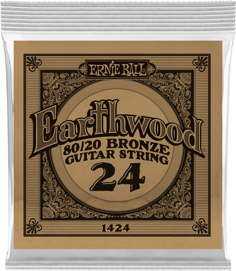 Ernie Ball Corde Au DÉtail Folk (1) Earthwood 80/20 Bronze 024 - Westerngitaarsnaren - Main picture