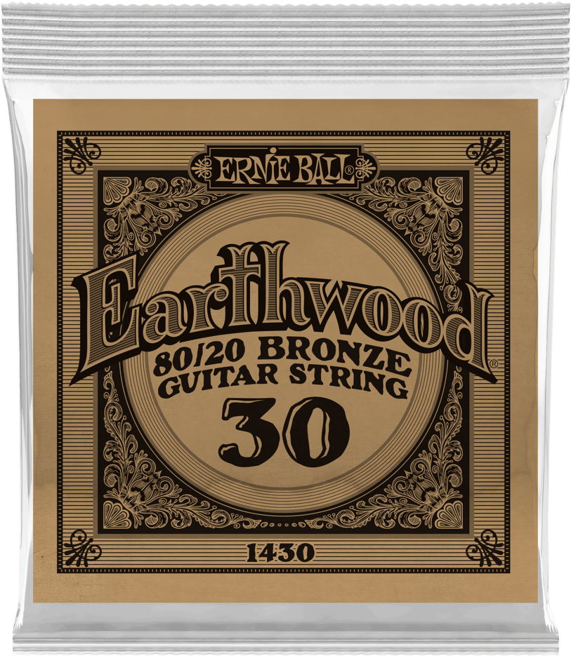 Ernie Ball Corde Au DÉtail Folk (1) Earthwood 80/20 Bronze 030 - Westerngitaarsnaren - Main picture