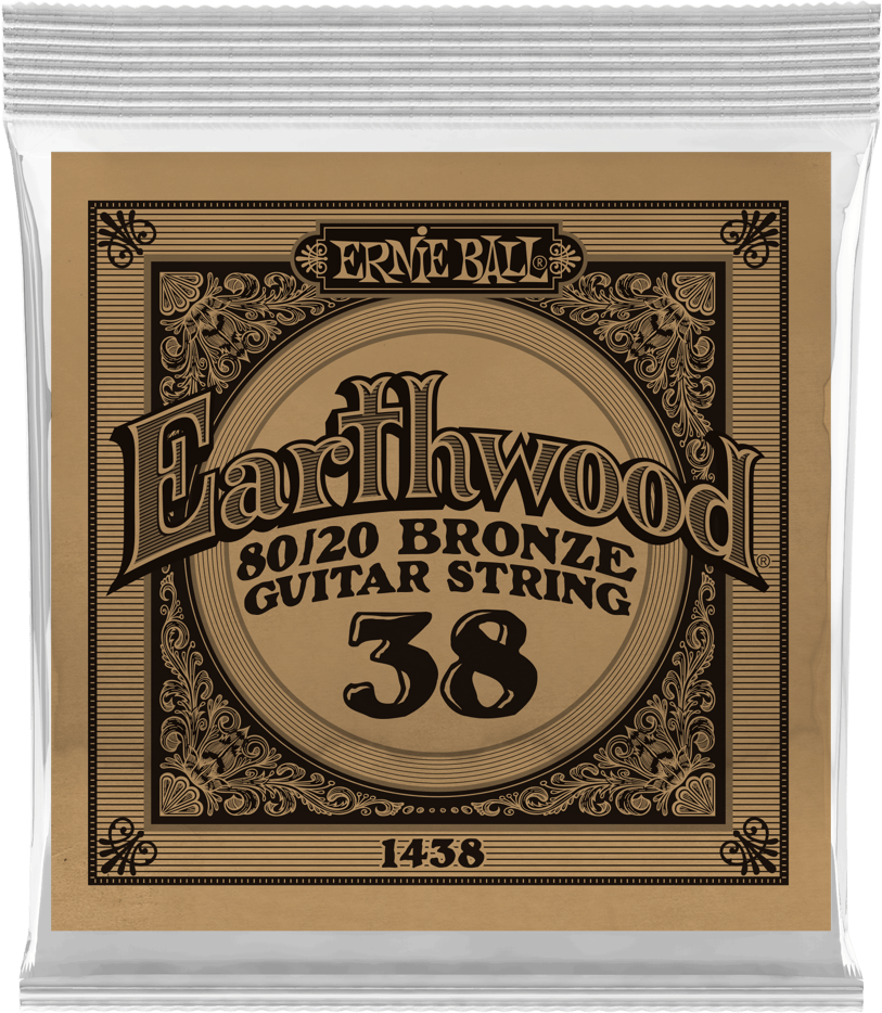 Ernie Ball Corde Au DÉtail Folk (1) Earthwood 80/20 Bronze 038 - Westerngitaarsnaren - Main picture