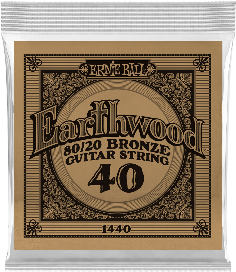 Ernie Ball Corde Au DÉtail Folk (1) Earthwood 80/20 Bronze 040 - Westerngitaarsnaren - Main picture